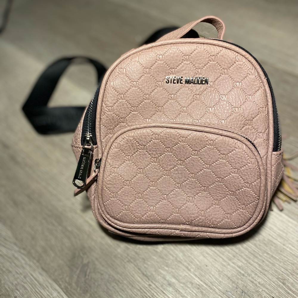 Steve Madden Blush Quilted Backpack